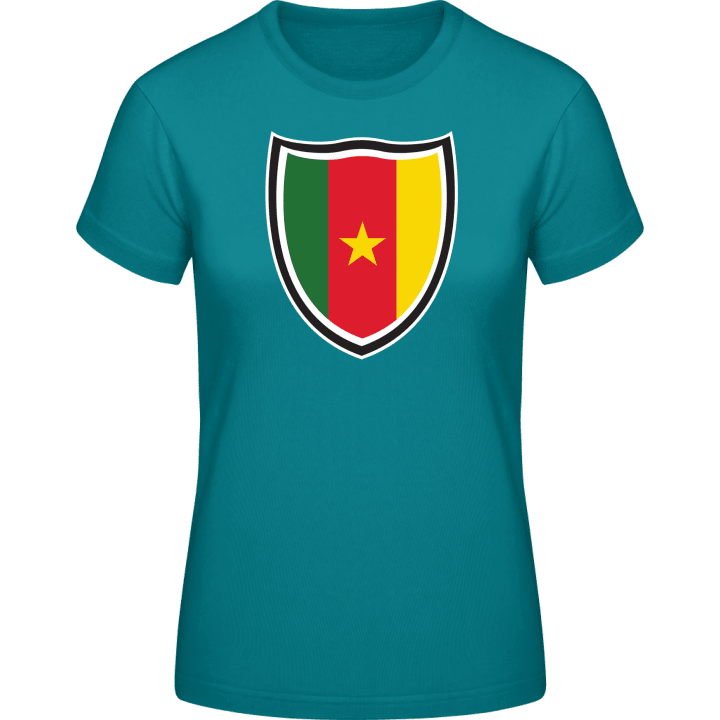 Cameroon Shield Flag Frauen T-Shirt contain pic