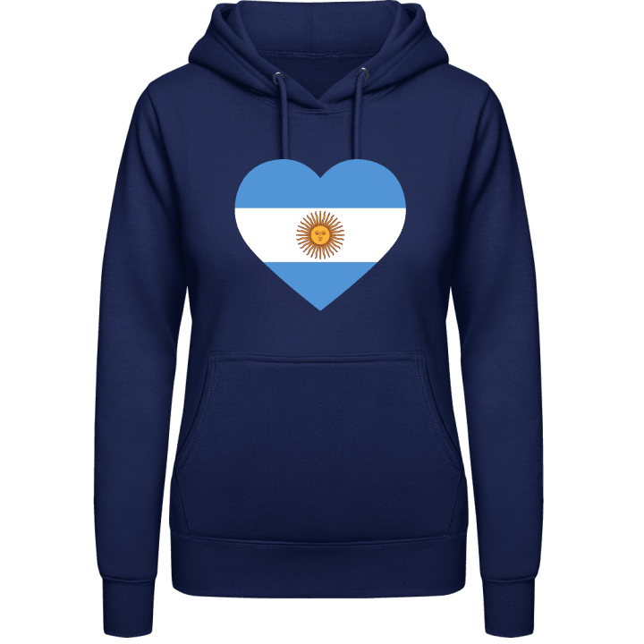 Argentina Heart Flag Felpa con cappuccio da donna contain pic