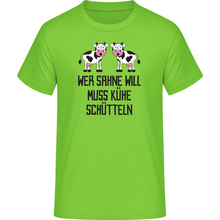 Wer Sahne will muss Kühe schütteln T-Shirt contain pic