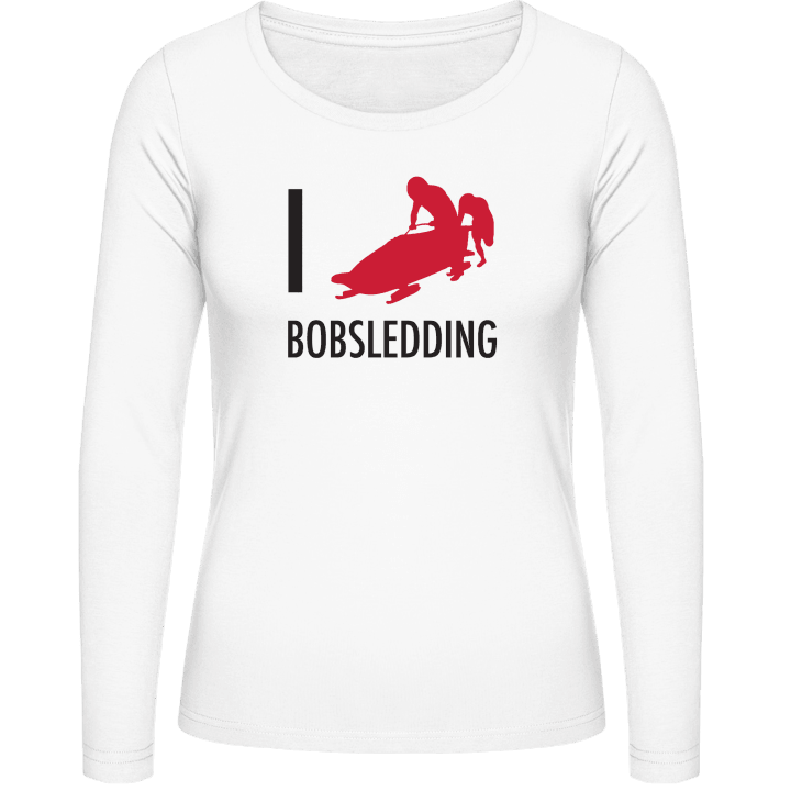 I Love Bobsledding Vrouwen Lange Mouw Shirt contain pic