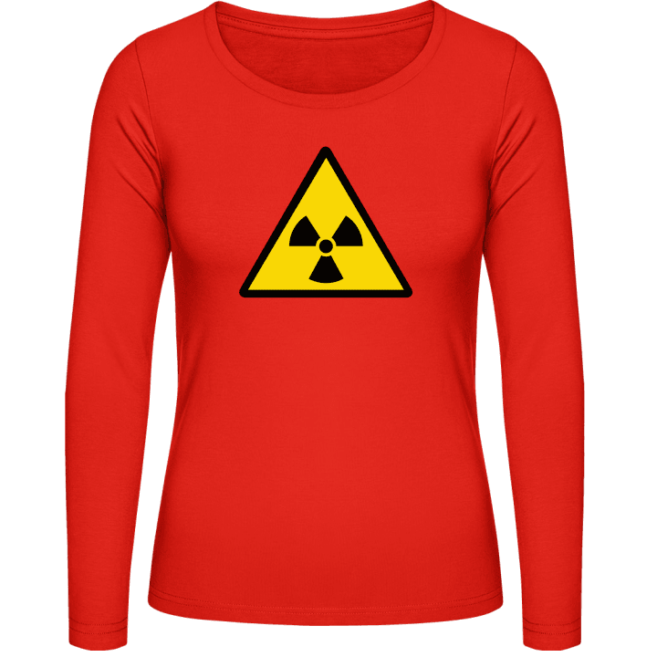 Radioactivity Warning Vrouwen Lange Mouw Shirt contain pic