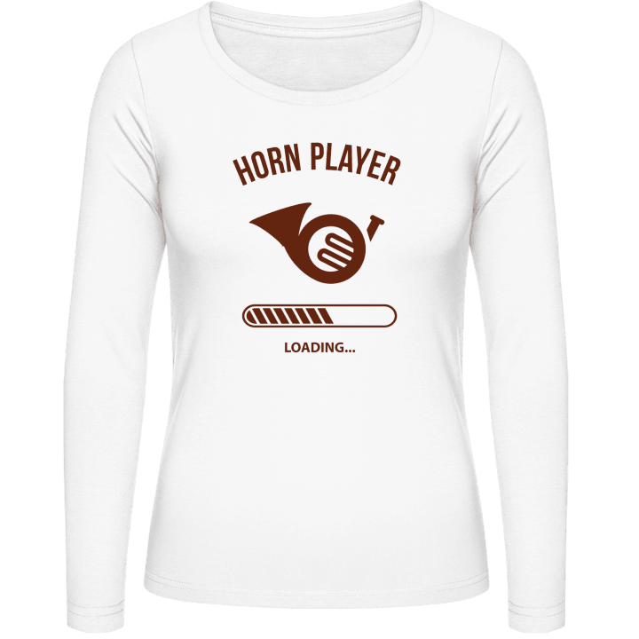 Horn Player Loading Langermet skjorte for kvinner contain pic