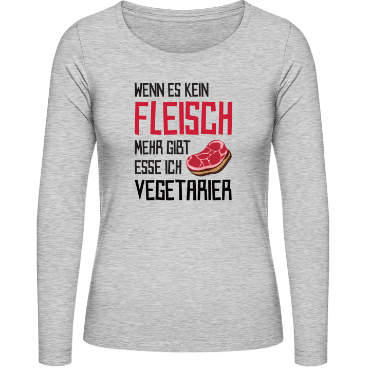 Wenn es kein Fleisch mehr gibt T-shirt à manches longues pour femmes contain pic