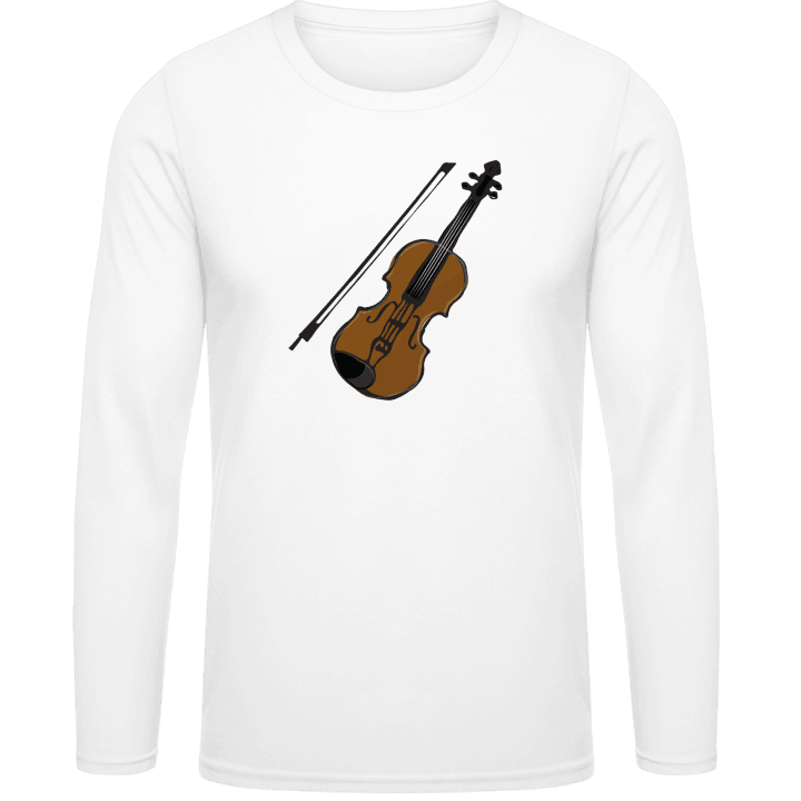 Violin Illustration T-shirt à manches longues contain pic