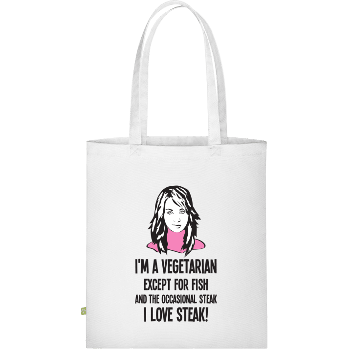 Vegetarian Except For Fish And Steak Väska av tyg 0 image