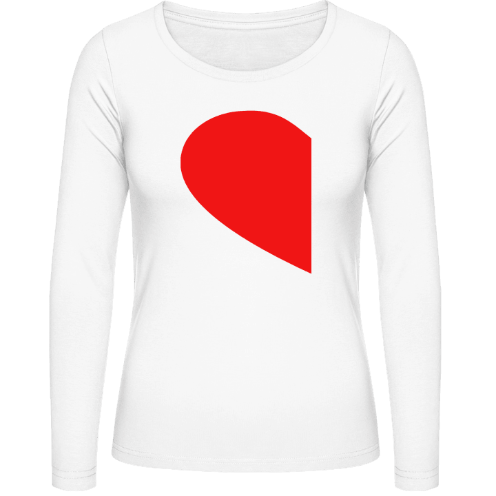 Couple Heart Left Langermet skjorte for kvinner contain pic