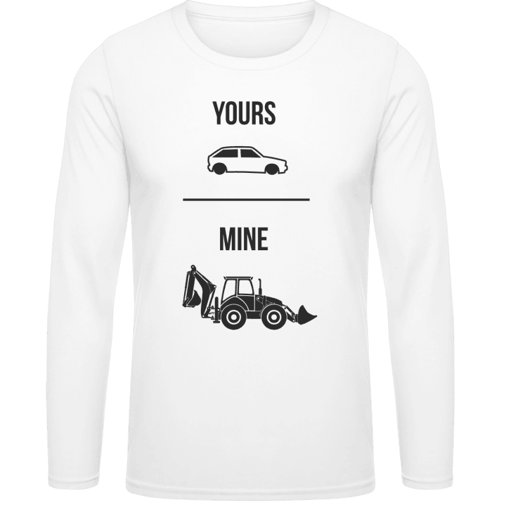 Car vs Tractor Langermet skjorte contain pic