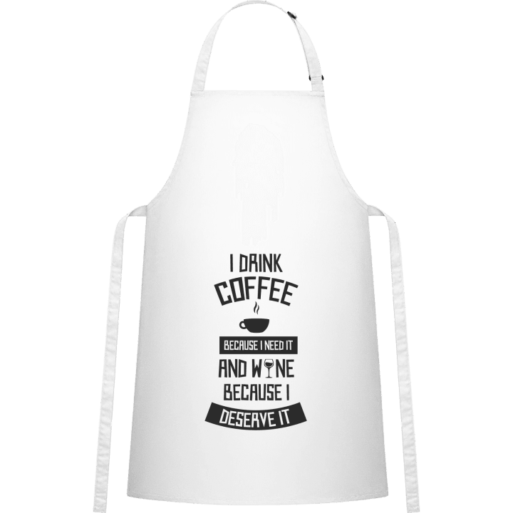 I Drink Coffee And Wine Kitchen Apron contain pic