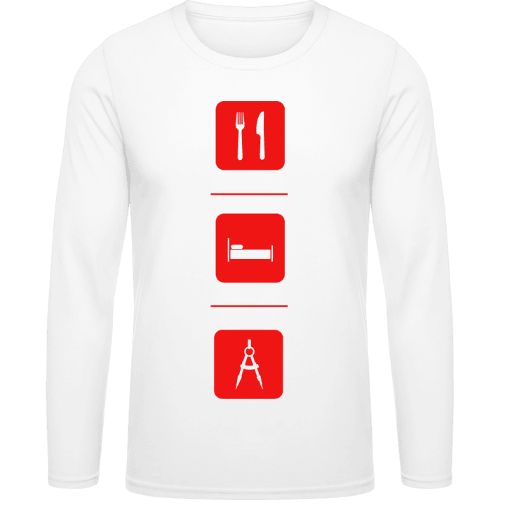 Eat Sleep Architecture T-shirt à manches longues contain pic