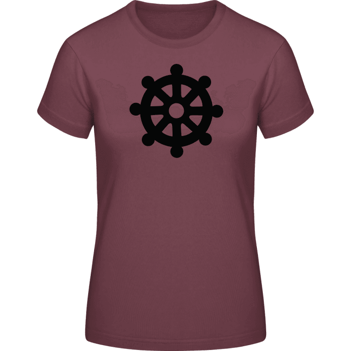 Buddhismus Symbol Dharmachakra Frauen T-Shirt contain pic