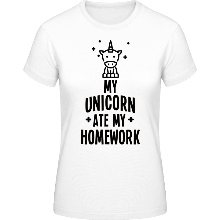 My Unicorn Ate My Homework T-skjorte for kvinner 0 image