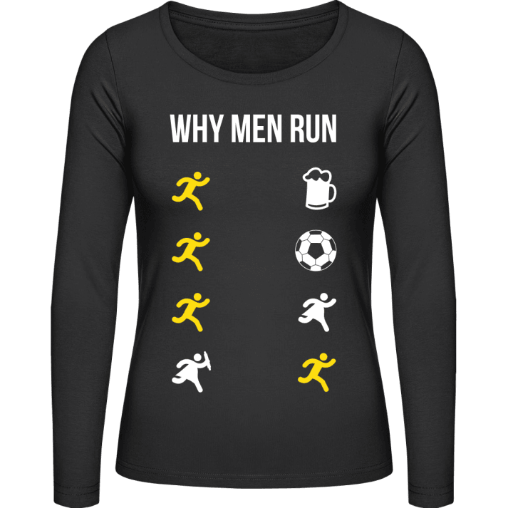 Why Men Run Langærmet skjorte til kvinder 0 image