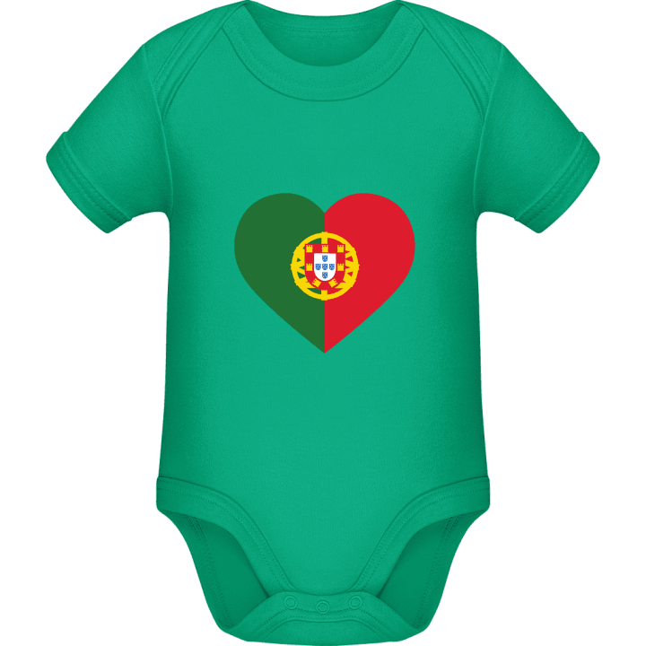 Portugal Heart Flag Crest Baby Romper contain pic