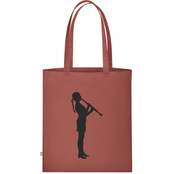 Clarinetist Silhouette Female Väska av tyg contain pic