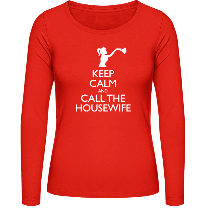 Keep Calm And Call The Housewife Camisa de manga larga para mujer contain pic