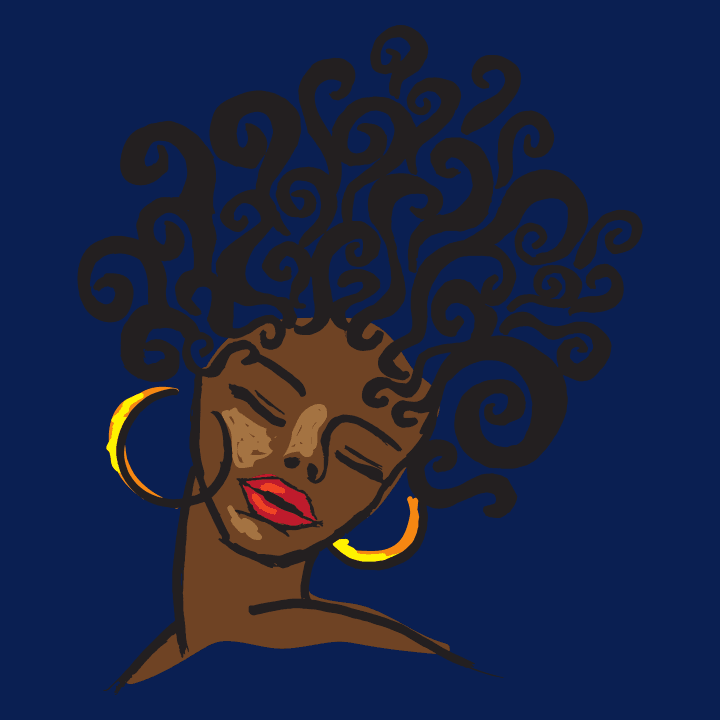 Afro Haircut Hoodie för kvinnor 0 image