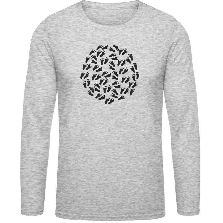 Footprints Silhouette Long Sleeve Shirt contain pic