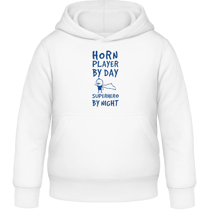 Horn Player By Day Superhero By Night Sweat à capuche pour enfants contain pic