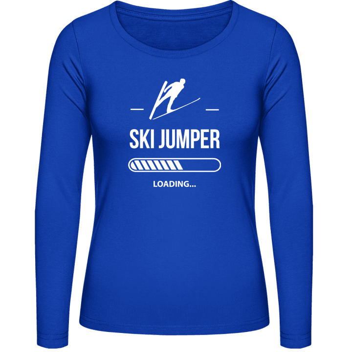 Ski Jumper Loading Vrouwen Lange Mouw Shirt contain pic