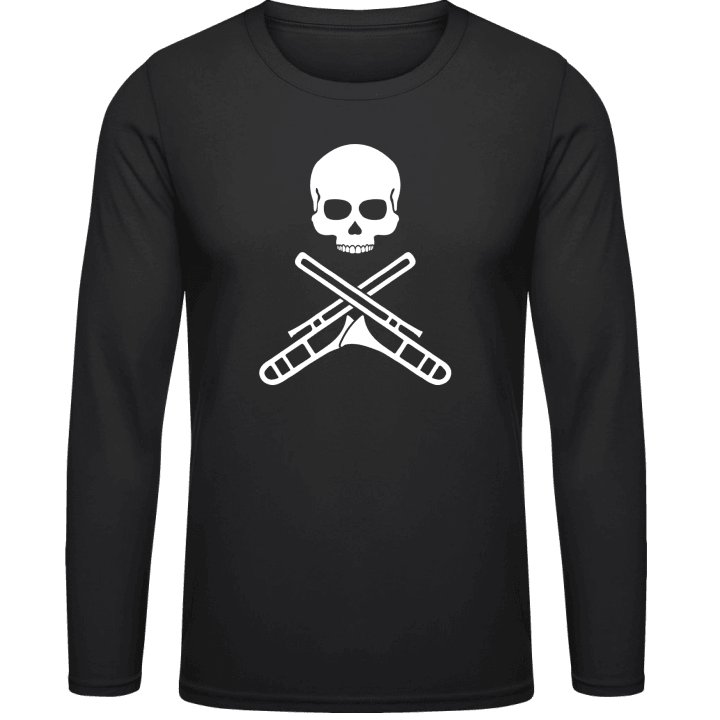 Trombonist Skull T-shirt à manches longues contain pic