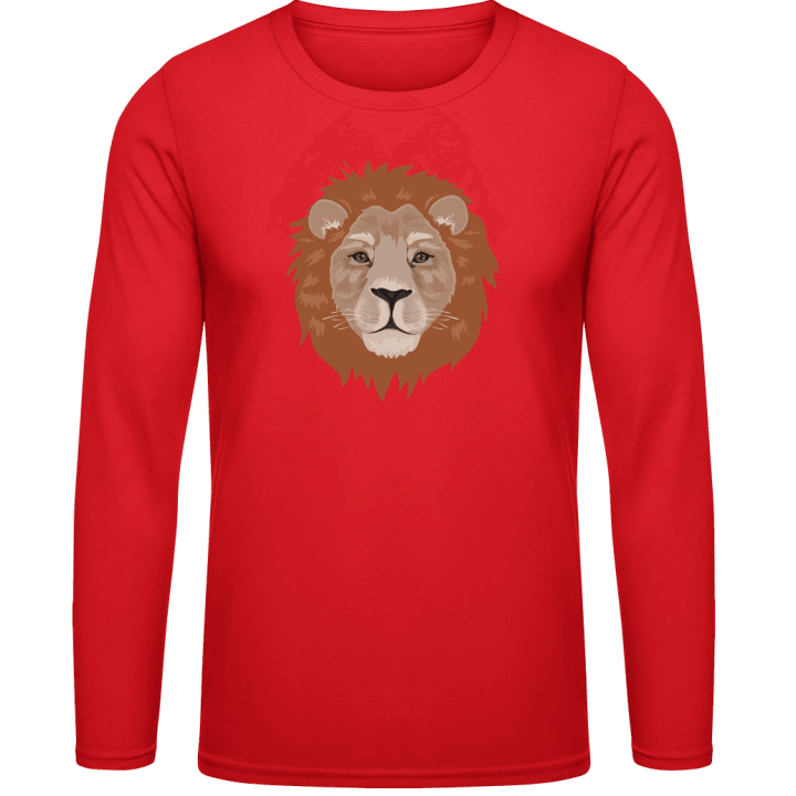 Realistic Lion Head Long Sleeve Shirt 0 image