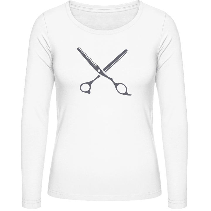 Hairdresser Scissors Langermet skjorte for kvinner contain pic