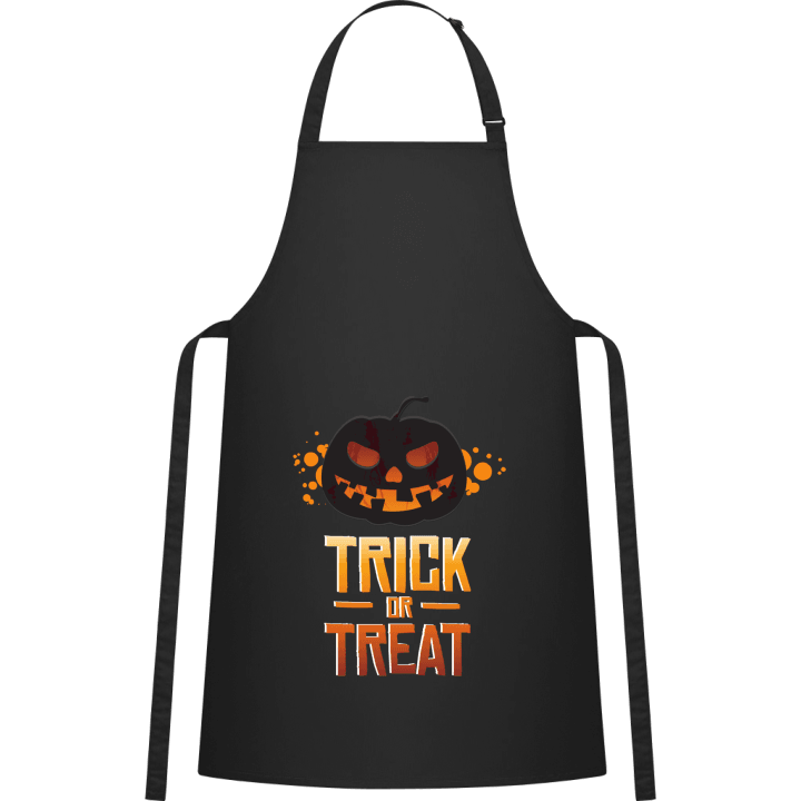 Black Pumpkin Trick Or Treat Delantal de cocina 0 image
