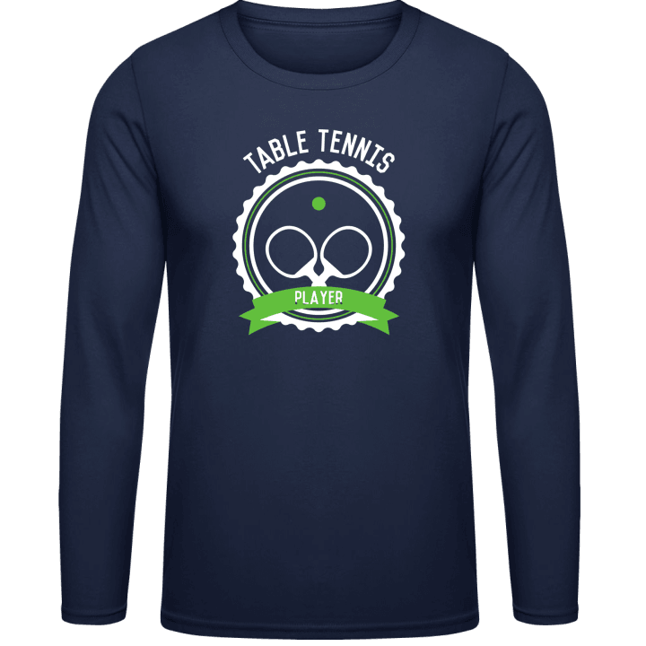 Table Tennis Player Crest Langarmshirt contain pic