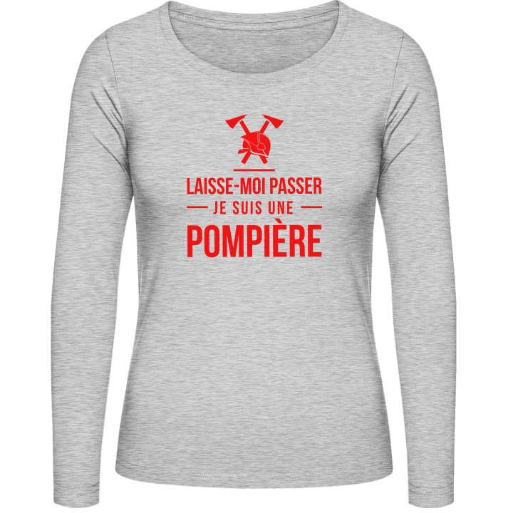 Laisse-Moi Je Suis Une Pompière Frauen Langarmshirt contain pic