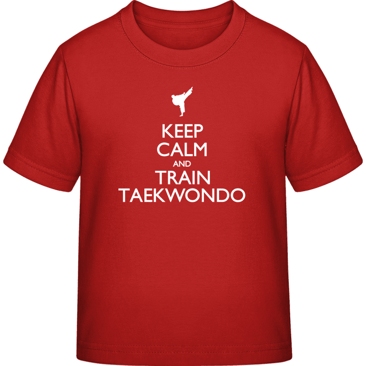 Keep Calm and Train Taekwondo T-skjorte for barn contain pic