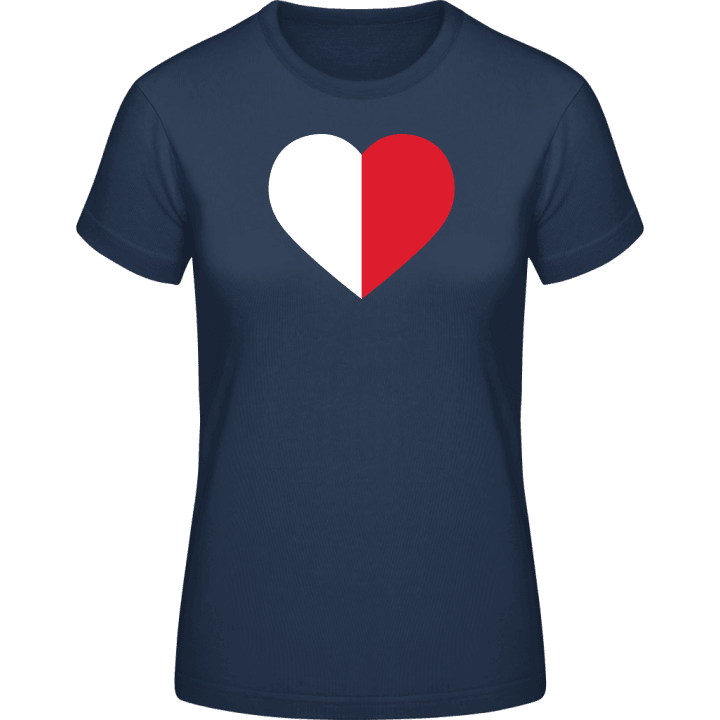 Malta Heart Flag T-shirt för kvinnor 0 image