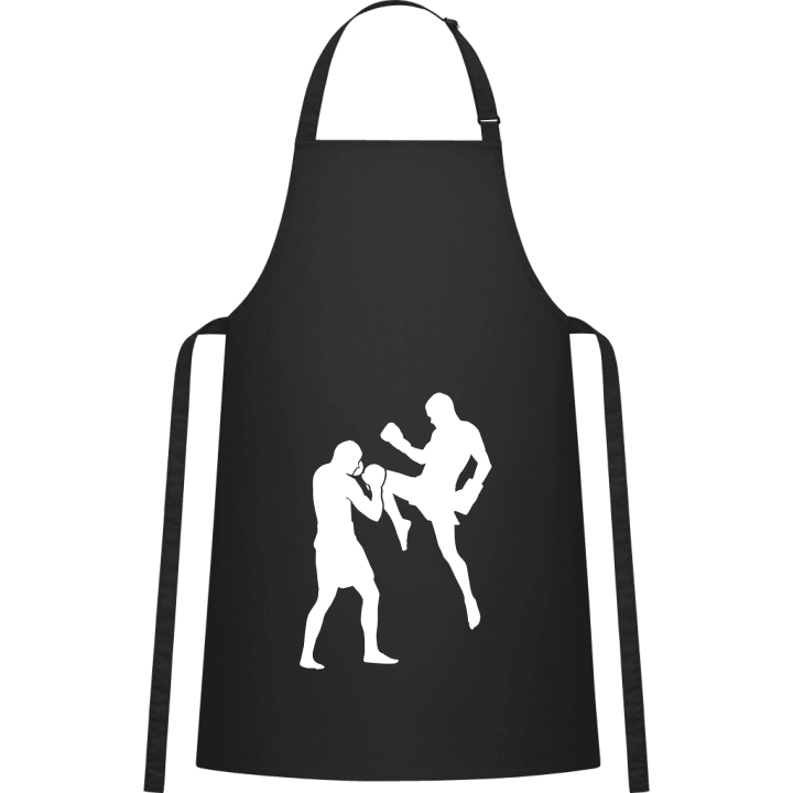Kickboxing Silhouette Kitchen Apron contain pic