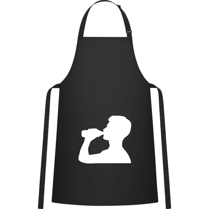 Beer Drinking Silhouette Kitchen Apron contain pic