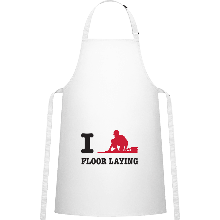 I Love Floor Laying Kitchen Apron contain pic