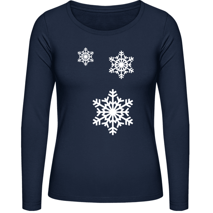Snowflakes Snow Langærmet skjorte til kvinder 0 image