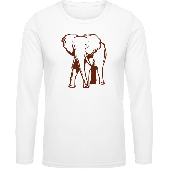 Elephant Outline Camicia a maniche lunghe 0 image