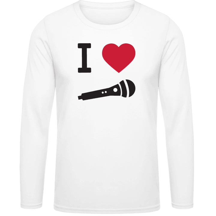 I Heart Singing Michrophone T-shirt à manches longues contain pic