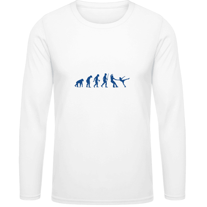 Ice Skating Couple Evolution T-shirt à manches longues contain pic
