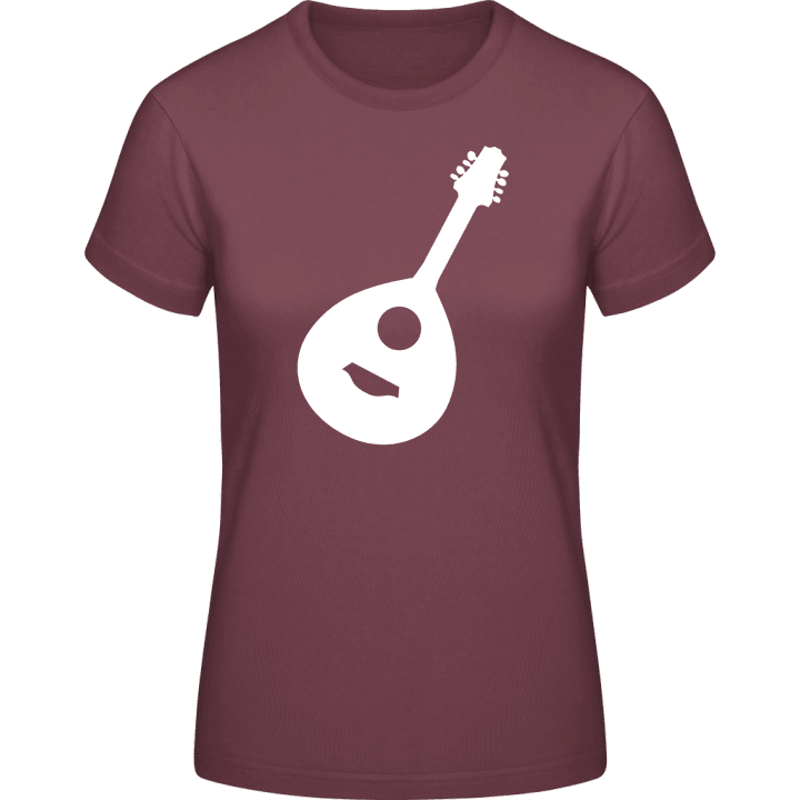 Mandolin Silhouette Vrouwen T-shirt contain pic