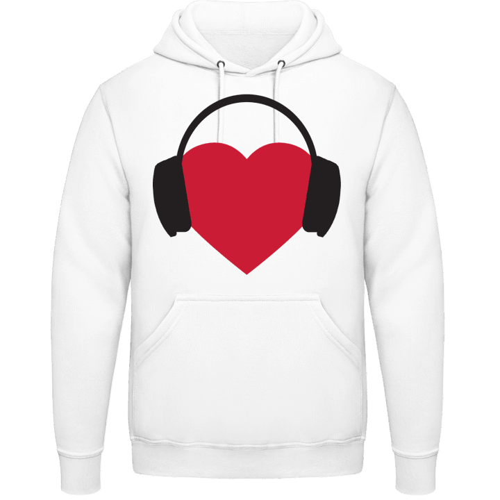 Heart With Headphones Sudadera con capucha contain pic