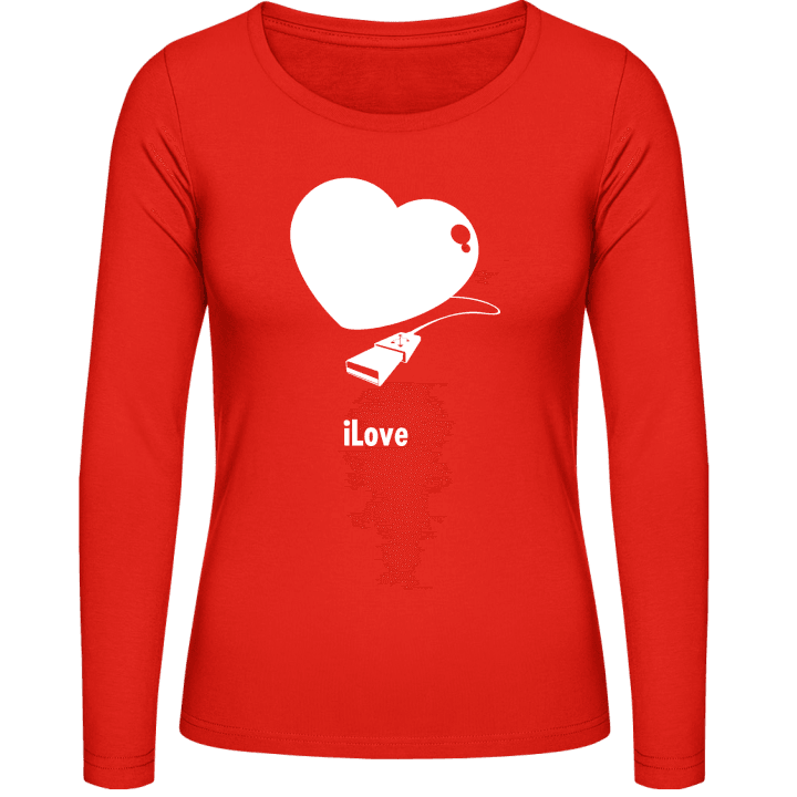 iLove Camisa de manga larga para mujer contain pic