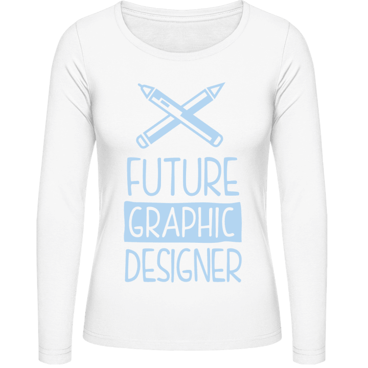 Future Graphic Designer Langermet skjorte for kvinner contain pic