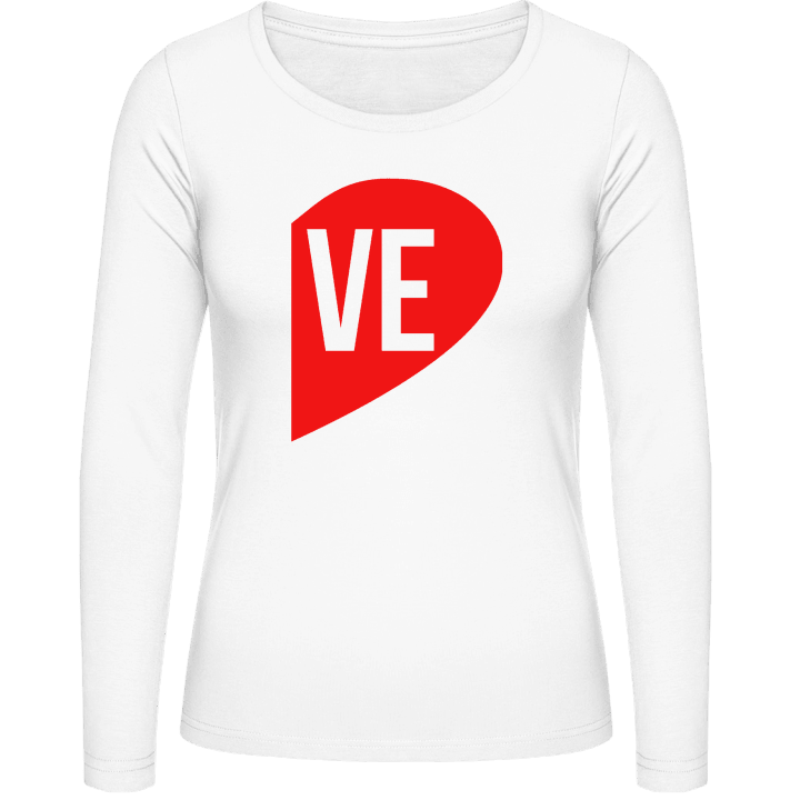 Love Couple Right T-shirt à manches longues pour femmes contain pic
