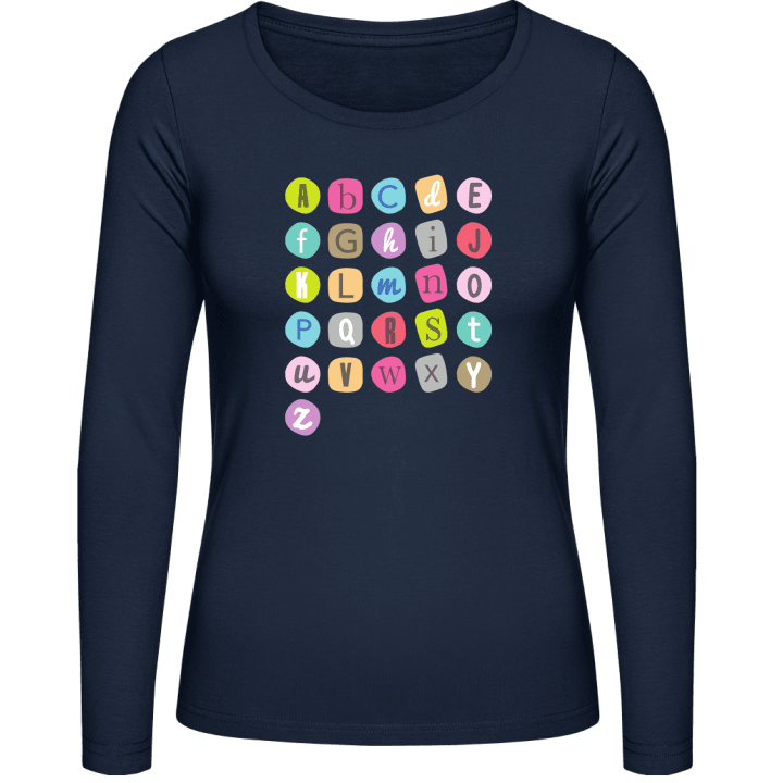 Colored Alphabet Langermet skjorte for kvinner 0 image