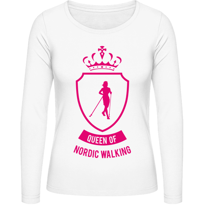 Queen Of Nordic Walking Frauen Langarmshirt contain pic