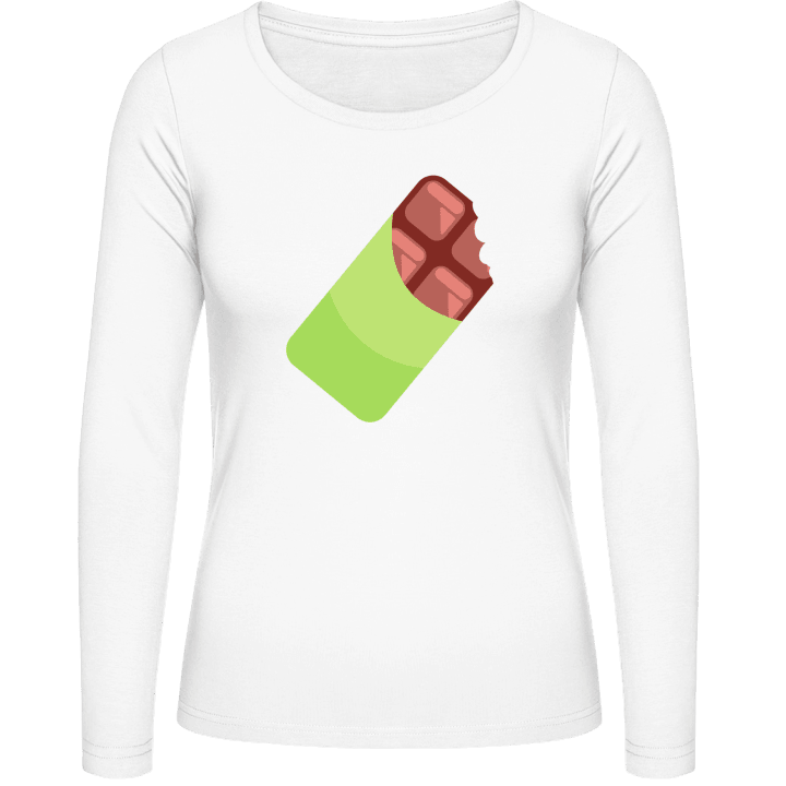 Chocolate Illustration T-shirt à manches longues pour femmes contain pic