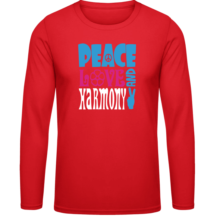 Peace Love Harmony Shirt met lange mouwen contain pic