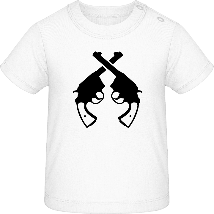 Crossed Pistols Western Style T-shirt för bebisar contain pic
