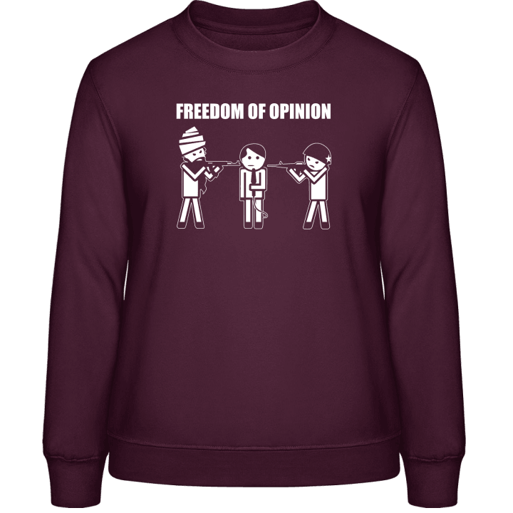 Freedom Of Opinion Frauen Sweatshirt contain pic