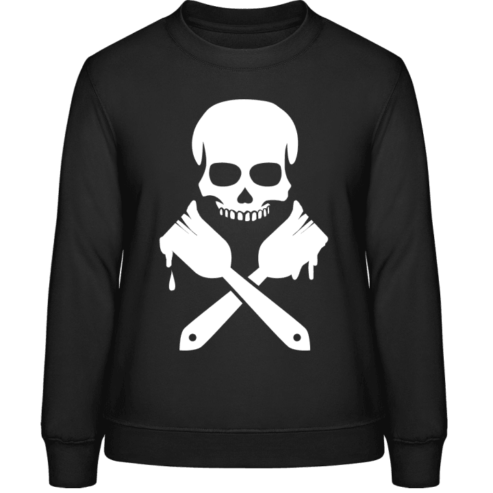 Painter Skull Sweatshirt för kvinnor contain pic